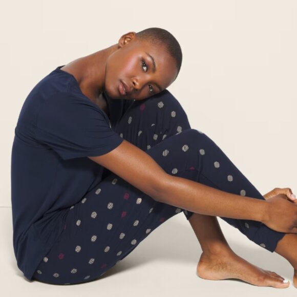 NWT Soma COOL NIGHTS Banded Bottom/Short Sleeve Pajama Set - Picture 3 of 4